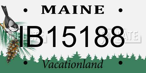 IB15188 Maine License Plate