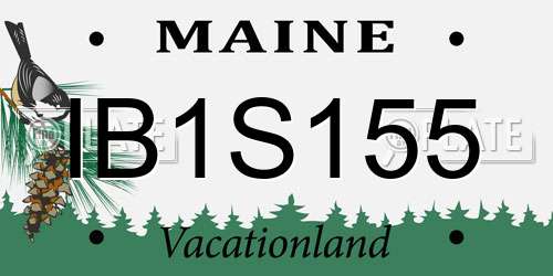 IB1S155 Maine License Plate