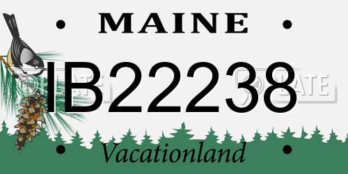 IB22238 Maine License Plate