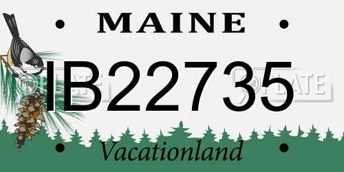 IB22735 Maine License Plate