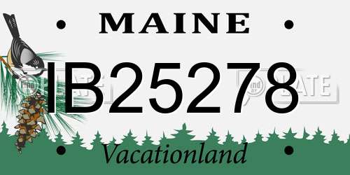 IB25278 Maine License Plate
