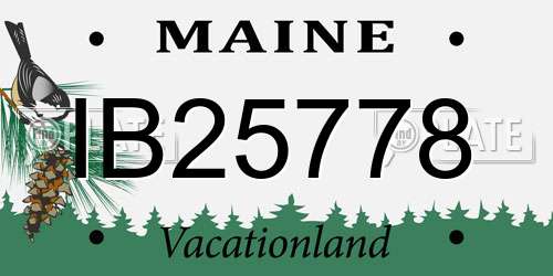 IB25778 Maine License Plate