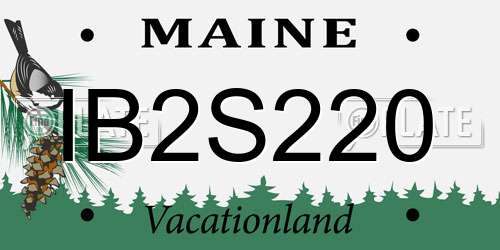 IB2S220 Maine License Plate