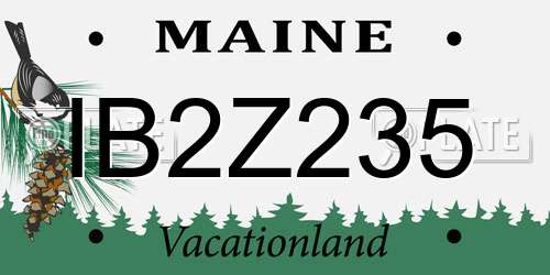 IB2Z235 Maine License Plate