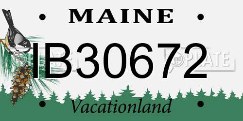 IB30672 Maine License Plate