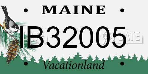 IB32005 Maine License Plate
