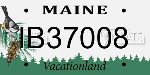IB37008 Maine License Plate