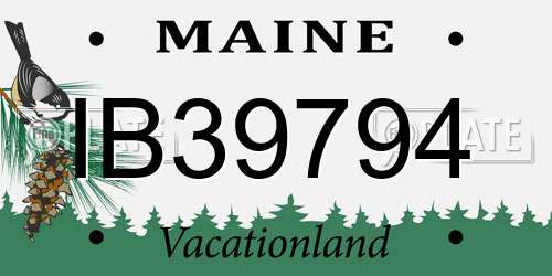IB39794 Maine License Plate