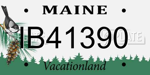 IB41390 Maine License Plate