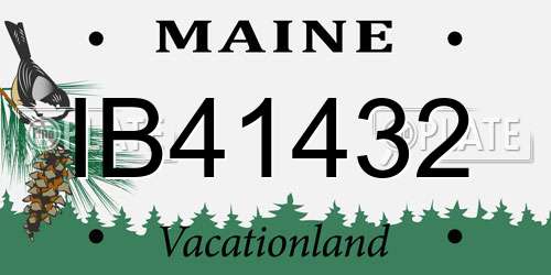 IB41432 Maine License Plate