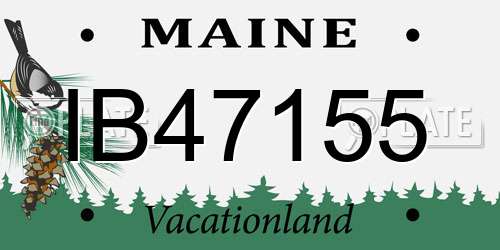 IB47155 Maine License Plate