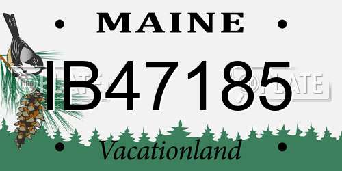 IB47185 Maine License Plate