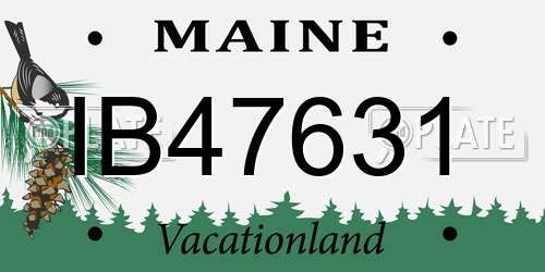IB47631 Maine License Plate