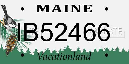 IB52466 Maine License Plate