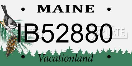 IB52880 Maine License Plate
