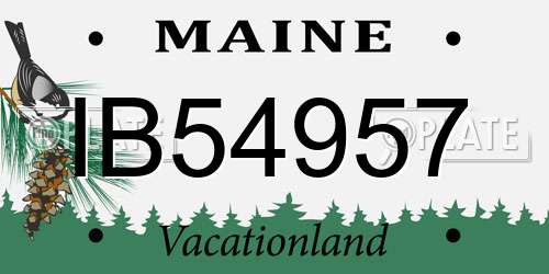 IB54957 Maine License Plate
