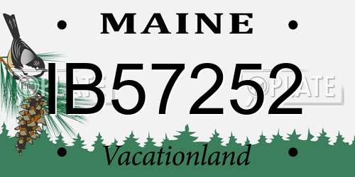 IB57252 Maine License Plate