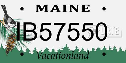 IB57550 Maine License Plate