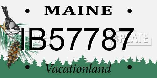 IB57787 Maine License Plate