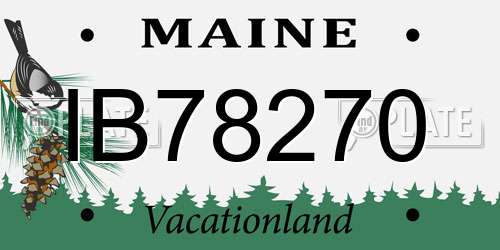 IB78270 Maine License Plate