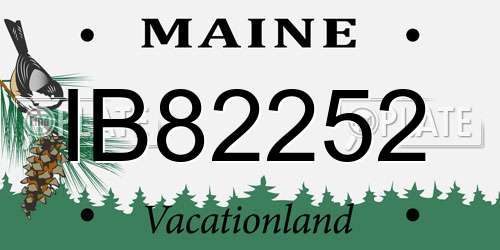 IB82252 Maine License Plate