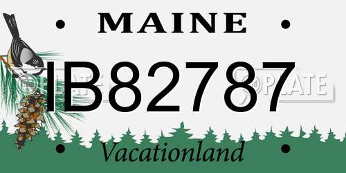 IB82787 Maine License Plate