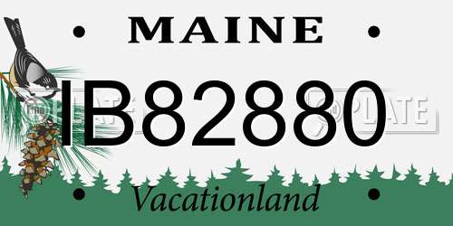 IB82880 Maine License Plate