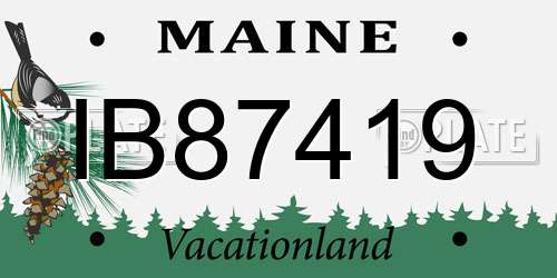 IB87419 Maine License Plate