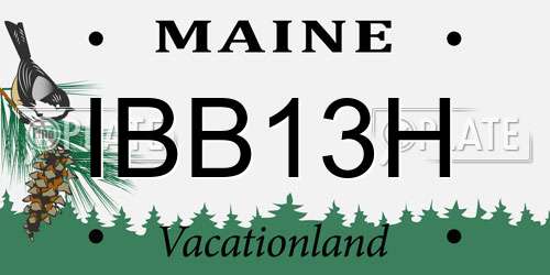 IBB13H Maine License Plate