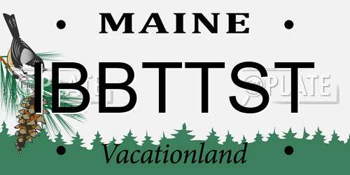 IBBTTST Maine License Plate
