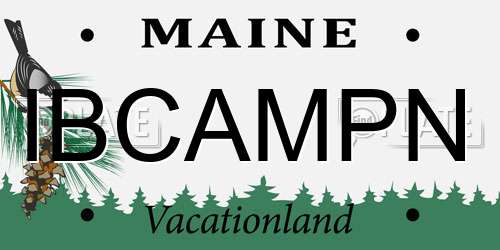 IBCAMPN Maine License Plate