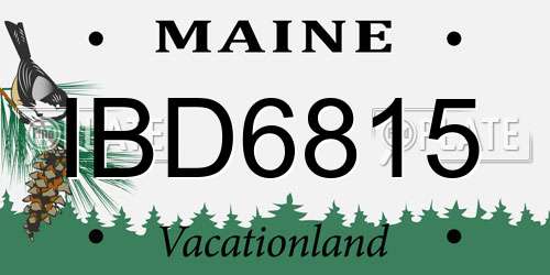 IBD6815 Maine License Plate