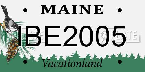 IBE2005 Maine License Plate