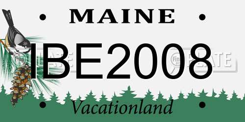 IBE2008 Maine License Plate