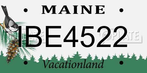 IBE4522 Maine License Plate