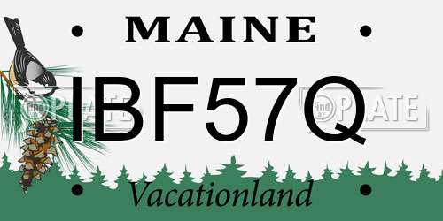 IBF57Q Maine License Plate
