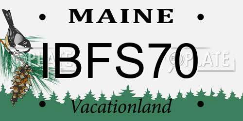 IBFS70 Maine License Plate