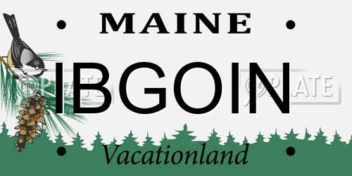 IBGOIN Maine License Plate