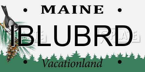 IBLUBRD Maine License Plate