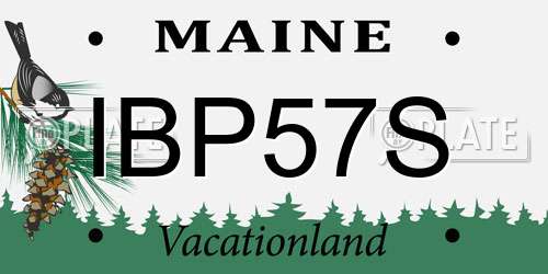 IBP57S Maine License Plate