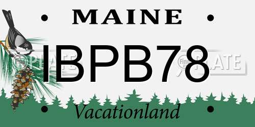 IBPB78 Maine License Plate
