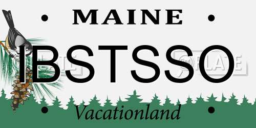 IBSTSSO Maine License Plate