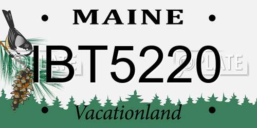 IBT5220 Maine License Plate