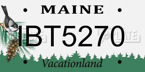 IBT5270 Maine License Plate