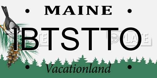 IBTSTTO Maine License Plate