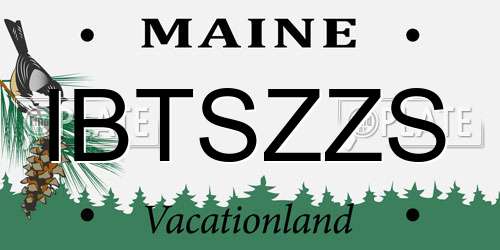 IBTSZZS Maine License Plate