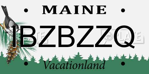 IBZBZZQ Maine License Plate