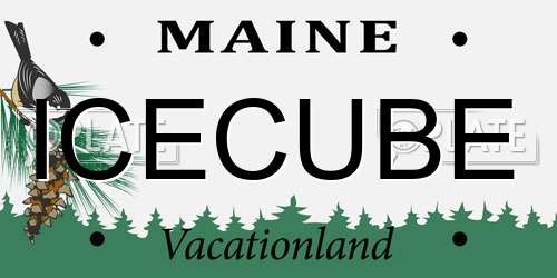 ICECUBE Maine License Plate