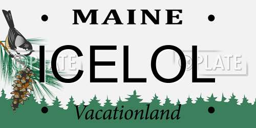 ICELOL Maine License Plate