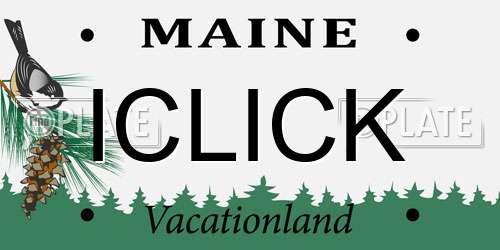 ICLICK Maine License Plate
